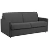 Image de Canapé 3 places convertible express en tissu gris - Couchage 140 cm - Matelas 14 cm CALIFE