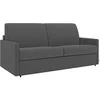 Image de Canapé 2 places convertible express en tissu gris - Couchage 120 cm - Matelas 18 cm CALIFE