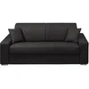 Image de Canapé 3 places convertible express en tissu - Anthracite - Couchage 140 cm - Matelas 22 cm avec mémoire de forme EMIR