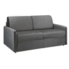Image de Canapé 3 places convertible express en velours gris anthracite anthracite - Couchage à lattes larges 140 cm - Matelas 14 cm CALIFE