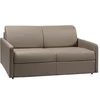 Image de Canapé 3 places convertible express en simili taupe - Couchage à lattes larges 140 cm - Matelas 18 cm CALIFE