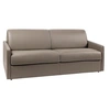 Image de Canapé 4 places convertible express en simili taupe - Couchage à lattes larges 160 cm - Matelas 18 cm CALIFE