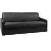 Image de Canapé 4 places convertible express en simili noir - Couchage à lattes larges 160 cm - Matelas 18 cm CALIFE