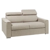 Image de Canapé 2 places convertible express en tissu beige - couchage 120 cm - Matelas 18 cm avec mémoire de forme VIZIR