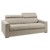 Image de Canapé 4 places convertible express en tissu beige - couchage 160 cm - Matelas 18 cm avec mémoire de forme VIZIR