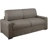 Image de Canapé 3 places convertible express en tissu chiné anthracite - Couchage 140 cm - Matelas 18 cm avec mémoire de forme CALITO