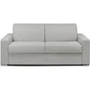 Image de Canapé 3 places convertible express en tissu chiné gris - Couchage 140 cm - Matelas 18 cm avec mémoire de forme CALITO