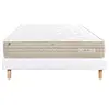 Image de Ensemble Matelas 140x190 cm, Sublime, 20 cm, mémoire de forme, ferme, face été/hiver + sommier blanc ep 13cm