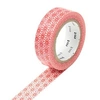 Image de Masking tape étoiles rouge Asanoha Shuaka - 1,5 cm x 7 m