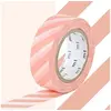 Image de Masking tape à rayures - Saumon - 1,5 cm x 7 m - Masking Tape