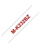 Image de M-K232BZ - Rouge sur blanc - Rouleau (1,2 cm x 8 m) 1 cassette(s) bande non plastifiée - pour P-Touch PT-55, PT-65, PT-75, PT-85, PT-90, PT-BB4