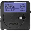 Image de BTAG-F31 - Noir sur violet - Rouleau (1,2 cm x 4 m) 1 cassette(s) boîte de suspension - bande d'étiquettes