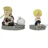 Image de Figurine Educa Borras One Piece World Collectable Stories Sanji & Zeff Gris 6 cm 4983164889000