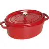 Image de Cocotte ovale Signature 27cm rouge en fonte
