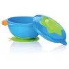 Image de Nuby Assiette Profonde Ventouse Couvercle Bleu +9 mois