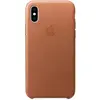 Image de Coque Leather pour Apple iPhone Xs Max - Saddle Brown