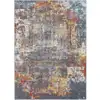 Image de Tapis abstrait moderne multicolore/bleu 160x213