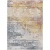 Image de Tapis abstrait moderne multicolore/orange 160x213