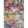 Image de Tapis abstrait moderne multicolore/jaune 160x215