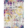 Image de Tapis abstrait moderne bleu/jaune/rose 160x220