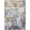 Image de Tapis abstrait moderne multicolore/bleu 200x275