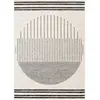 Image de Tapis scandinave moderne blanc/noir 152x213