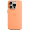 Image de Coque en silicone MagSafe Apple iPhone 15 Pro - Orange Sorbet