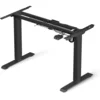 Image de Support de bureau électrique acier noir