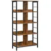 Image de Étagère à livres à 4 niveaux 30 x 76 x 149 cm marron et noir