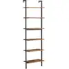 Image de Étagère échelle 6 niveaux effet bois marron rustique
