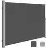 Image de store latéral avec caisson en acier 180 x 450 cm gris anthracite