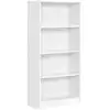 Image de Bibliothèque à 4 étagères effet bois blanc