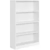 Image de Bibliothèque 4 niveaux réglables effet bois blanc