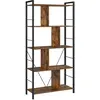 Image de Meuble de rangement 5 niveaux effet bois marron rustique et noir
