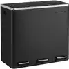 Image de Poubelle de tri 3 x 18L acier noir
