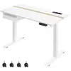 Image de Bureau assis-debout électrique effet bois blanc
