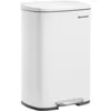 Image de Poubelle à pédale 50L acier blanc