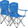 Image de Chaises d'extérieur lot de 2 avec porte-gobelet portable bleu