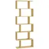 Image de Bibliothèque étagère à 6 niveau effet bois couleur chêne naturel