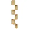 Image de Étagère d’angle flottante à 5 niveaux style boho couleur chêne beige