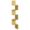 Image de Étagère d'angle murale à 5 niveaux effet bois couleur chêne naturel