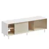 Image de Meuble tv snapsemble montage super 140 x 39 x 45 cm blanc et beige