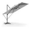 Image de Parasol de jardin déporté 270 x 270 cm inclinaison gris tourterelle