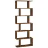 Image de Étagère à 6 niveau style moderne effet bois marron rustique