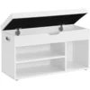 Image de Banc à chaussures capacité de charge 136 kg blanc