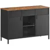 Image de Buffet marron rustique et noir mat