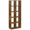 Image de Étagère de Rangement 10 Compartiments Cube Marron Rustique