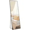 Image de Miroir, avec miroir grossissant, rectangulaire, 160 x 50 cm, noir