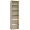 Image de Bibliothèque étagère sur 6 niveaux 24 x 40 x 178,5 cm beige naturel