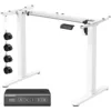 Image de Bureau électrique réglable en hauteur sans plateau de table blanc mat
